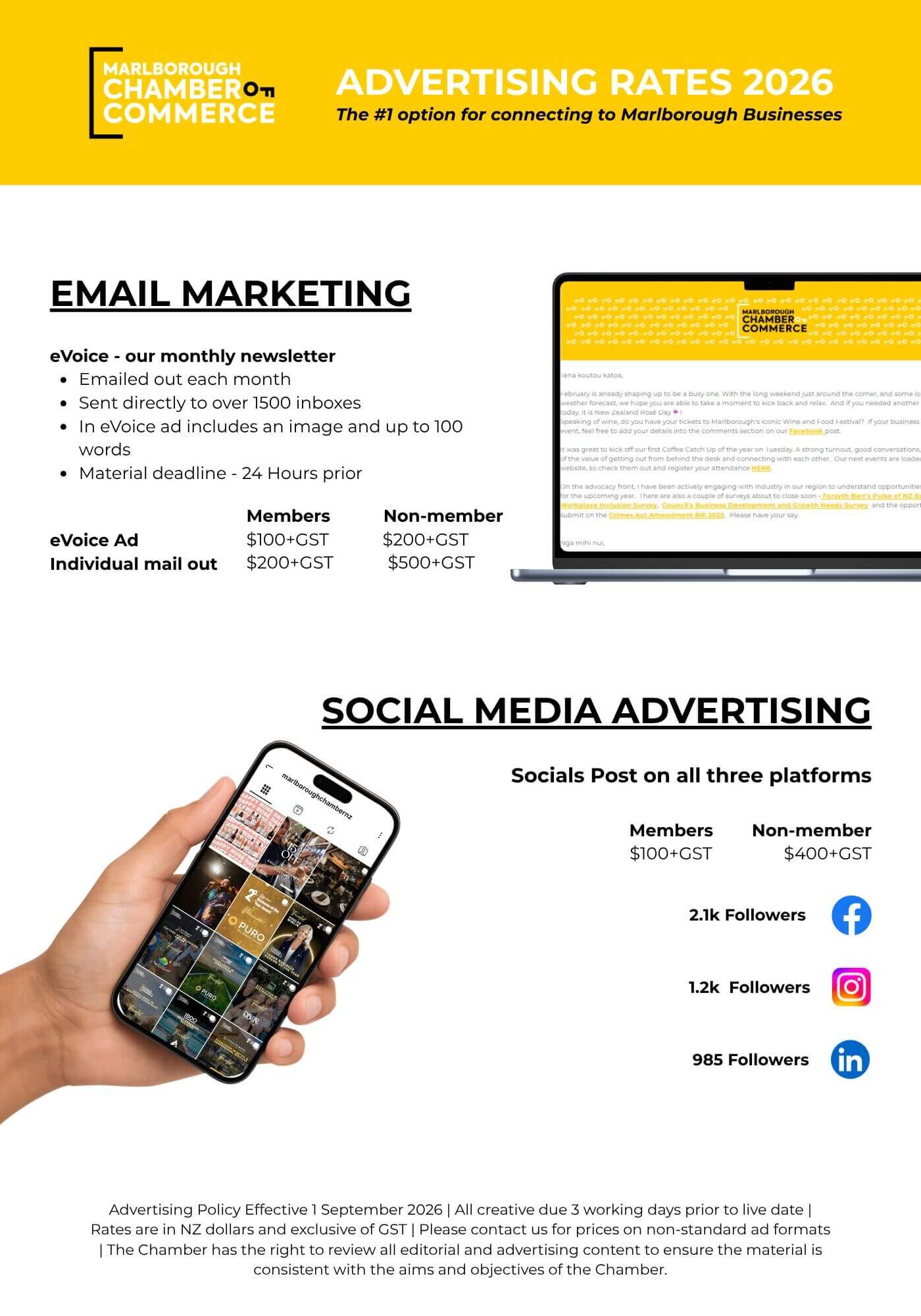 Advertising Rack Card